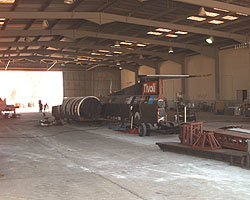 ThrustSSC in the hangar