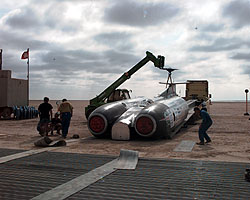 ThrustSSC is loaded in record time