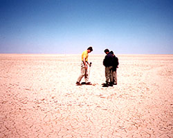 Checking hardness with the Desert Penetrometer