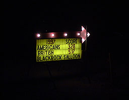 The sign outside the Black Rock Saloon