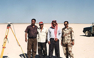 Survey team in Jafr Desert