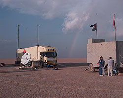 A rainbow over the Jafr Desert