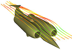 ThrustSSC's design undergoing computer simulation