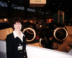 Lesley Sharman of ATSA who designed ThrustSSC's trailer ramps in everyone's favourite photographic spot