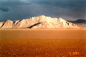 Dramatic lighting over Black Rock Desert