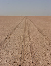 ThrustSSC's tracks from Run 29