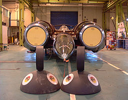 ThrustSSC in P8.R Shed with the pitot protected by Fechers