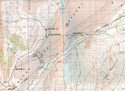 Map of the Black Rock Desert site