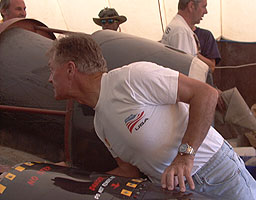 Craig Breedlove checks out ThrustSSC