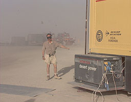 Martyn Davidson in the dust storm