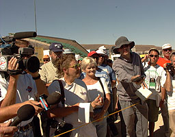 The media interview the team