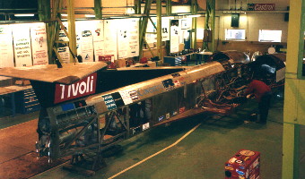 ThrustSSC almost alone after a day of visitors