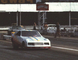 Vanishing Point roars down the Santa Pod raceway