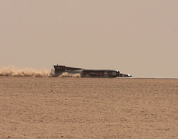 ThrustSSC at 540mph on the Jafr Desert