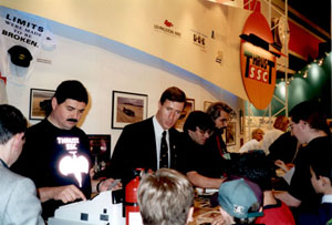 Team members at the Motor Show