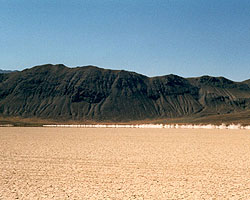 A dust trail across the Black Rock Desert